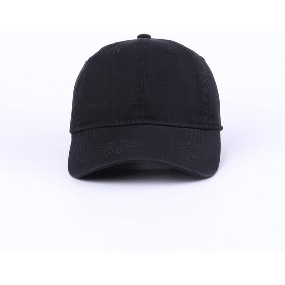 Unisex Black Baseball Cap Cotton Soft Fits Washed Denim Adjustable Hat - Picture 2 of 7